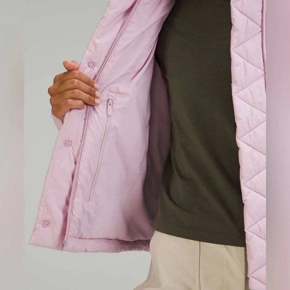 Lululemon Wunder Puff Cropped Jacket Pink Peony - Picture 7 of 8